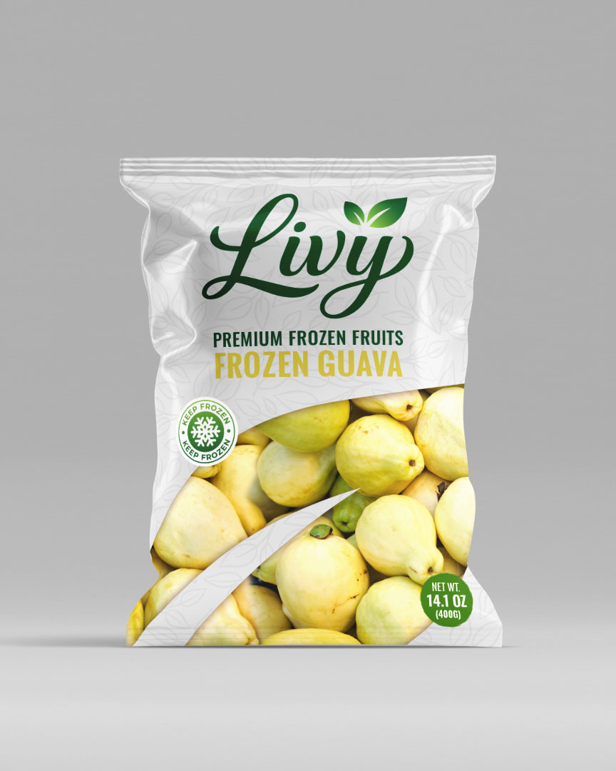 Frozen Guava Aromatic tropical guava with creamy texture and distinctive flavor, ideal for juices, purees, smoothies, and retail packs.