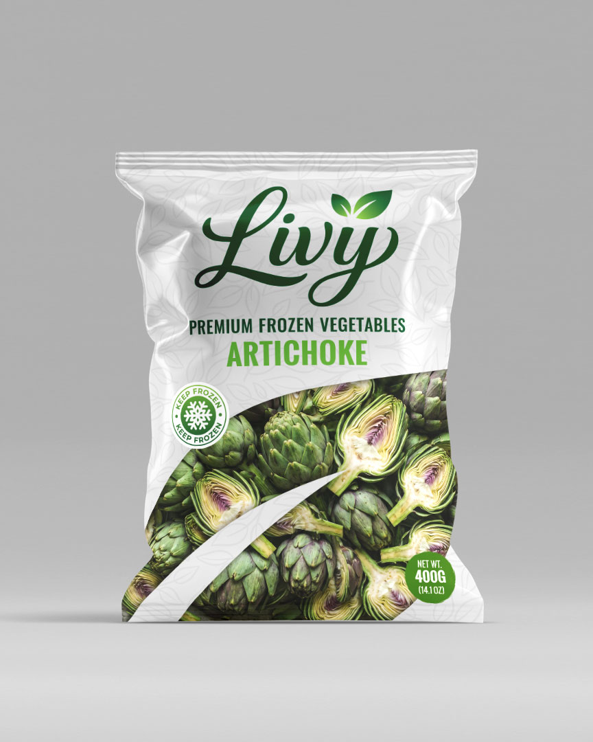 Frozen ArtichokeTender artichoke hearts carefully selected and frozen to preserve their natural flavor and texture; ideal for home cooking, foodservice, and Mediterranean dishes