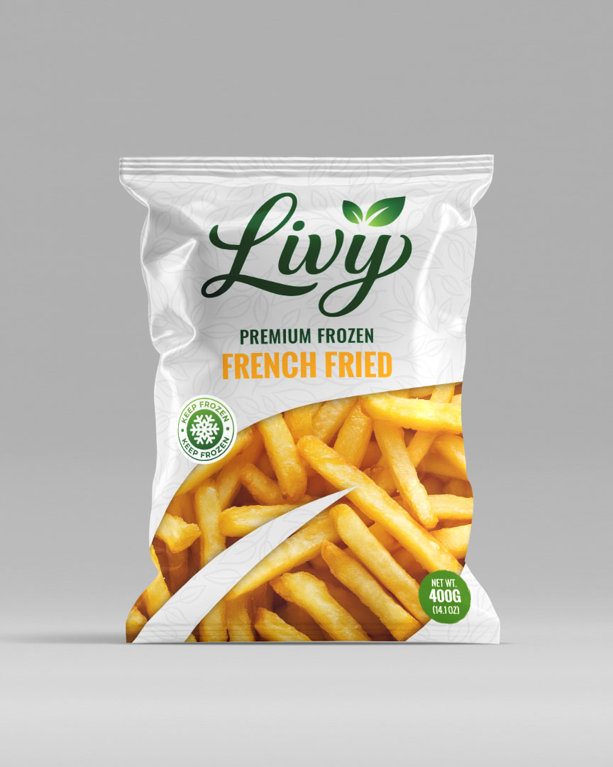 Frozen French FriesGolden potato fries prepared for a crispy outside and soft inside, perfect for restaurants, fast food, foodservice, and retail use